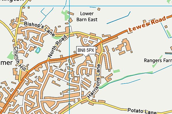 BN8 5PX map - OS VectorMap District (Ordnance Survey)