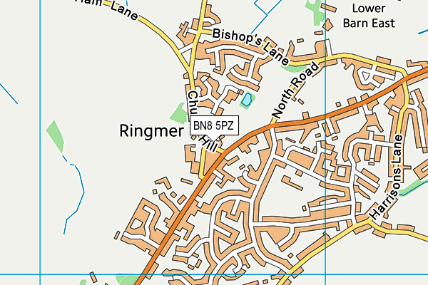 BN8 5PZ map - OS VectorMap District (Ordnance Survey)