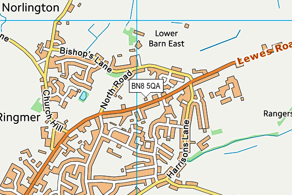Cheyney Field map (BN8 5QA) - OS VectorMap District (Ordnance Survey)