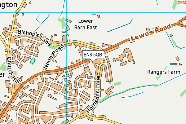 BN8 5QB map - OS VectorMap District (Ordnance Survey)