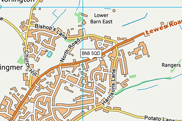 BN8 5QD map - OS VectorMap District (Ordnance Survey)