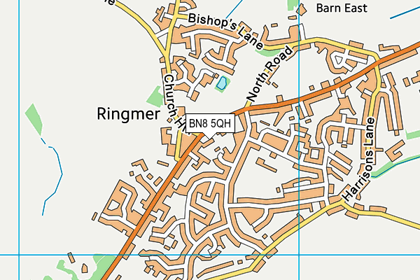 BN8 5QH map - OS VectorMap District (Ordnance Survey)