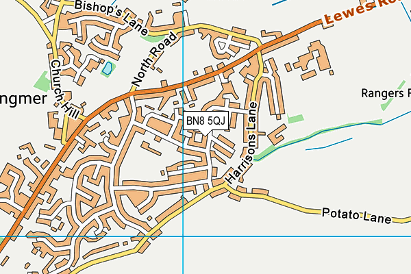 BN8 5QJ map - OS VectorMap District (Ordnance Survey)