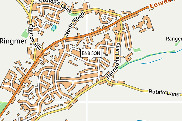 BN8 5QN map - OS VectorMap District (Ordnance Survey)