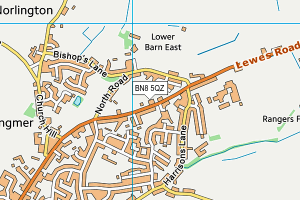 BN8 5QZ map - OS VectorMap District (Ordnance Survey)