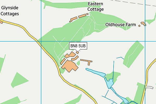 BN8 5UB map - OS VectorMap District (Ordnance Survey)