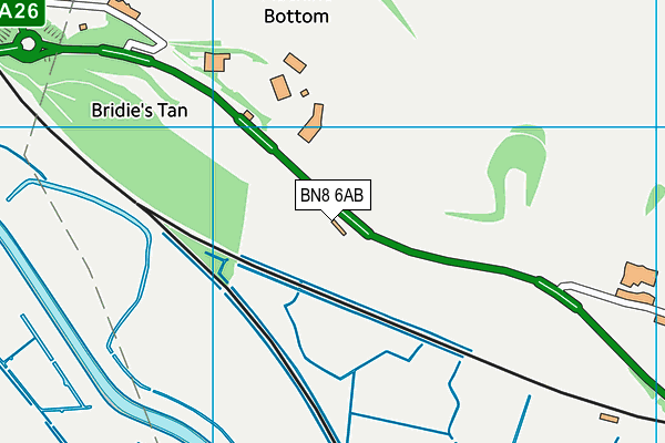 BN8 6AB map - OS VectorMap District (Ordnance Survey)