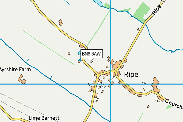 BN8 6AW map - OS VectorMap District (Ordnance Survey)