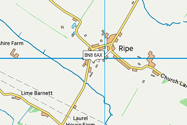 BN8 6AX map - OS VectorMap District (Ordnance Survey)