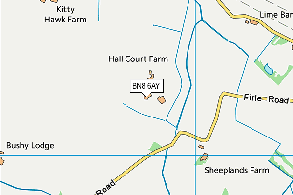 BN8 6AY map - OS VectorMap District (Ordnance Survey)