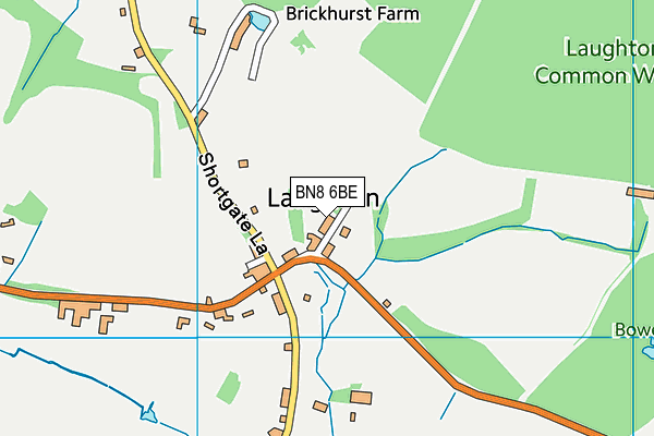 BN8 6BE map - OS VectorMap District (Ordnance Survey)