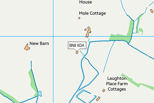 BN8 6DA map - OS VectorMap District (Ordnance Survey)