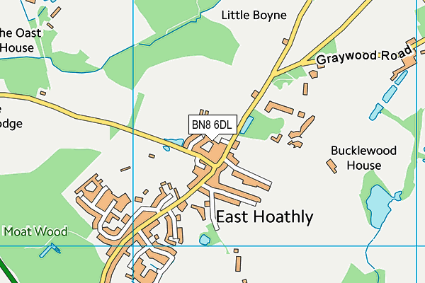 BN8 6DL map - OS VectorMap District (Ordnance Survey)