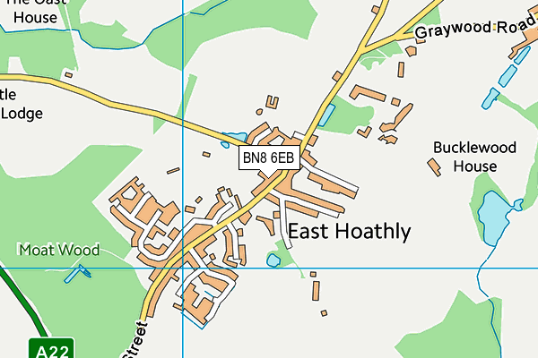 BN8 6EB map - OS VectorMap District (Ordnance Survey)