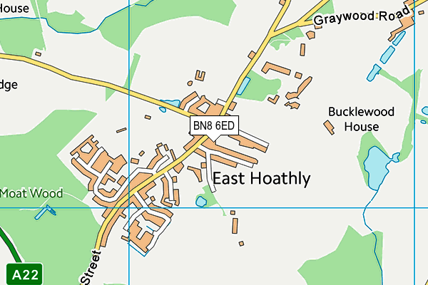 BN8 6ED map - OS VectorMap District (Ordnance Survey)