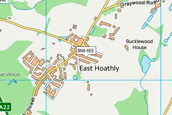 BN8 6EE map - OS VectorMap District (Ordnance Survey)