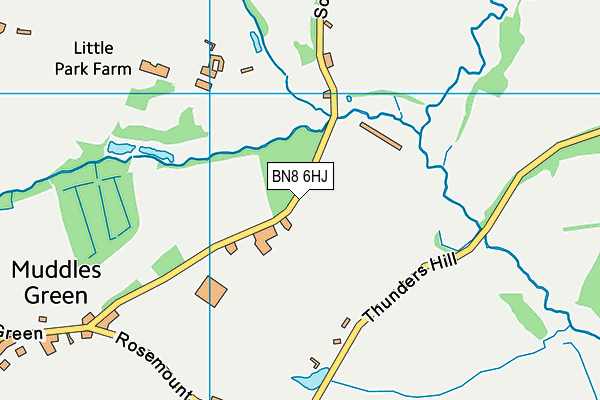 BN8 6HJ map - OS VectorMap District (Ordnance Survey)