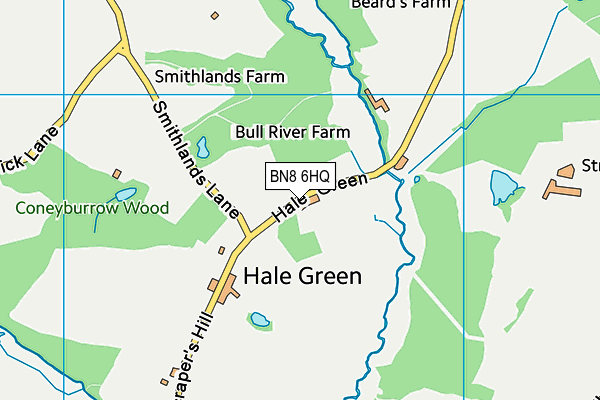 BN8 6HQ map - OS VectorMap District (Ordnance Survey)