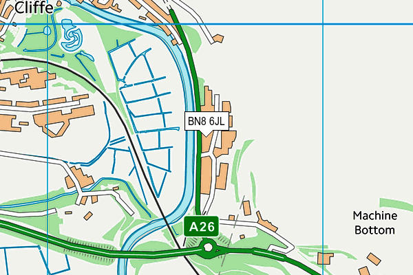 BN8 6JL map - OS VectorMap District (Ordnance Survey)
