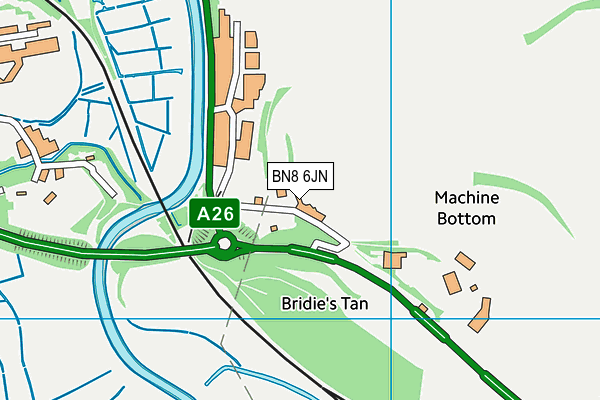 BN8 6JN map - OS VectorMap District (Ordnance Survey)