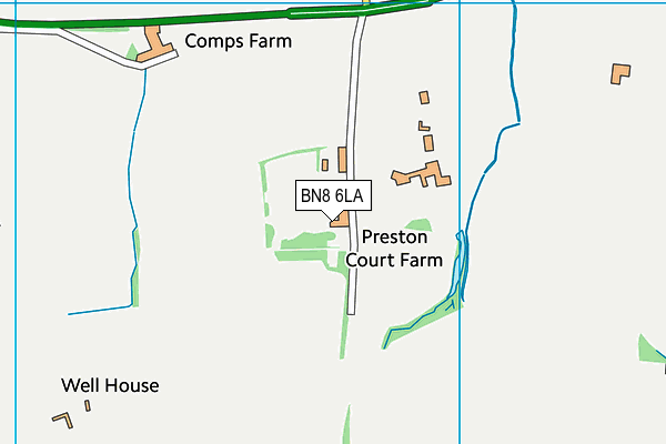BN8 6LA map - OS VectorMap District (Ordnance Survey)