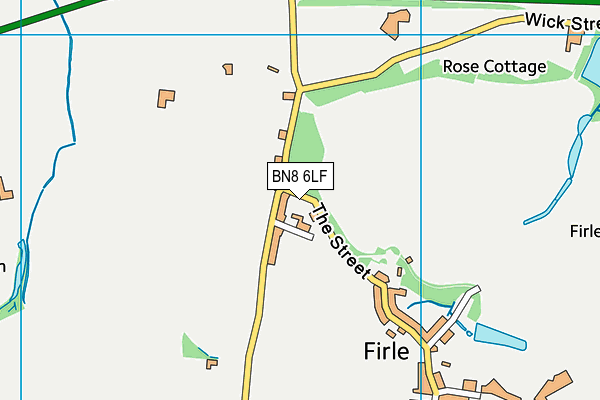 Firle Church of England Primary School map (BN8 6LF) - OS VectorMap District (Ordnance Survey)