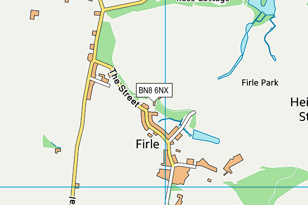 Firle Park map (BN8 6NX) - OS VectorMap District (Ordnance Survey)