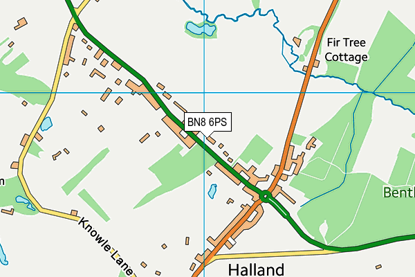 BN8 6PS map - OS VectorMap District (Ordnance Survey)