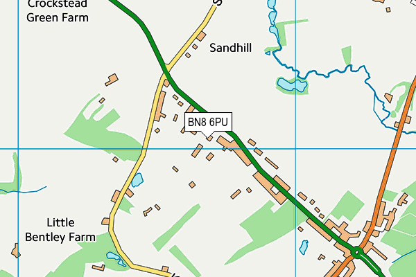 BN8 6PU map - OS VectorMap District (Ordnance Survey)