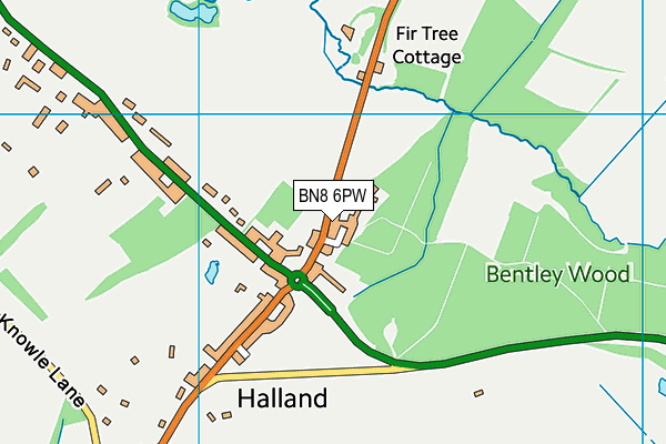 BN8 6PW map - OS VectorMap District (Ordnance Survey)