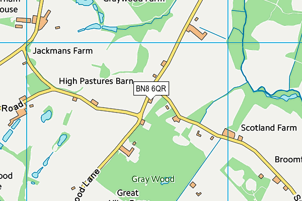 BN8 6QR map - OS VectorMap District (Ordnance Survey)