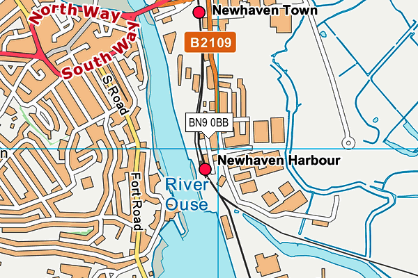 BN9 0BB map - OS VectorMap District (Ordnance Survey)