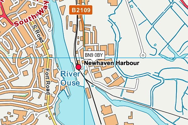 BN9 0BY map - OS VectorMap District (Ordnance Survey)