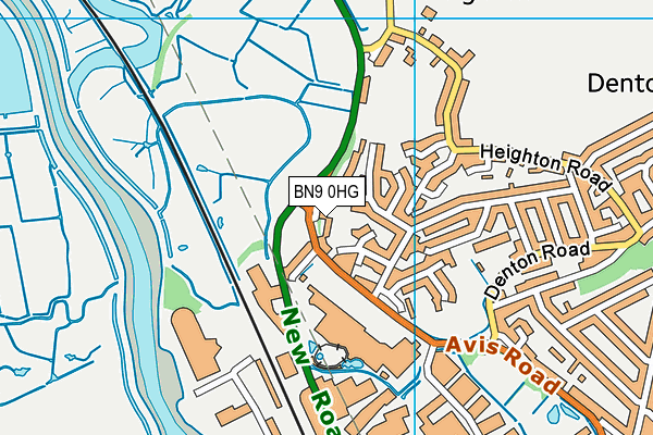 BN9 0HG map - OS VectorMap District (Ordnance Survey)