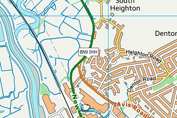 BN9 0HH map - OS VectorMap District (Ordnance Survey)