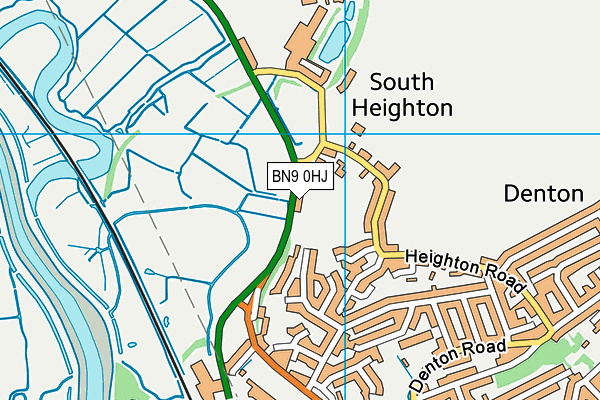 BN9 0HJ map - OS VectorMap District (Ordnance Survey)