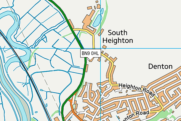 BN9 0HL map - OS VectorMap District (Ordnance Survey)