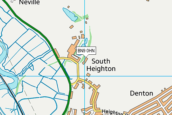 The Hollow (South Heighton) map (BN9 0HN) - OS VectorMap District (Ordnance Survey)