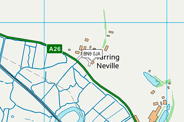 BN9 0JA map - OS VectorMap District (Ordnance Survey)