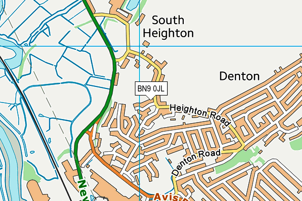 BN9 0JL map - OS VectorMap District (Ordnance Survey)