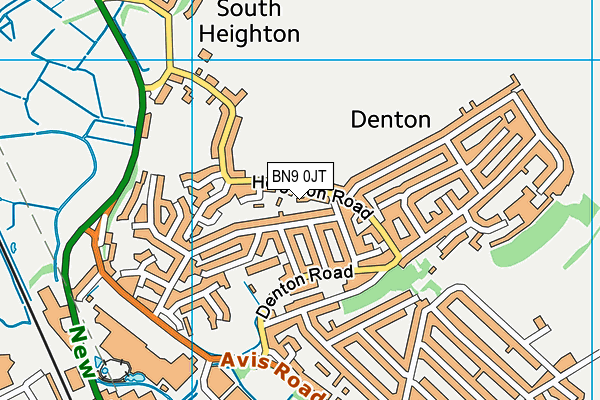 BN9 0JT map - OS VectorMap District (Ordnance Survey)