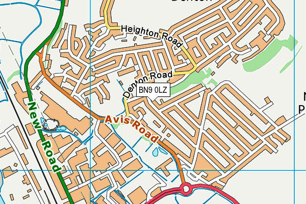 BN9 0LZ map - OS VectorMap District (Ordnance Survey)