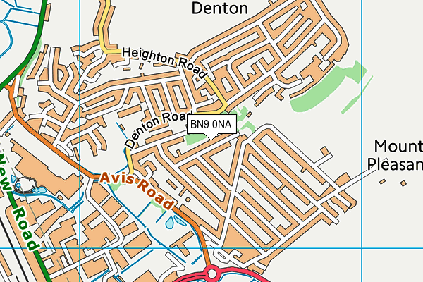 BN9 0NA map - OS VectorMap District (Ordnance Survey)