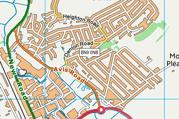 BN9 0NB map - OS VectorMap District (Ordnance Survey)