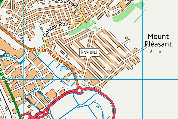 BN9 0NJ map - OS VectorMap District (Ordnance Survey)