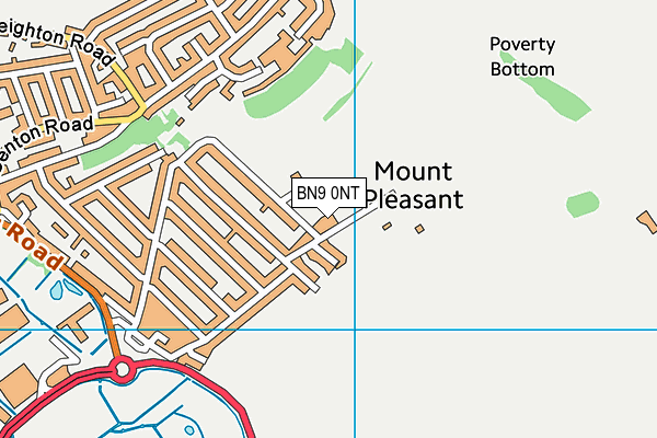 BN9 0NT map - OS VectorMap District (Ordnance Survey)