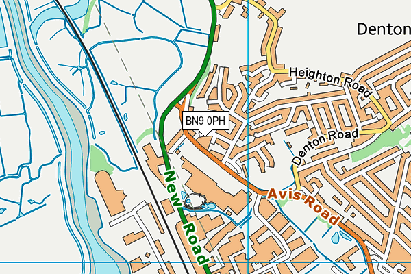 BN9 0PH map - OS VectorMap District (Ordnance Survey)