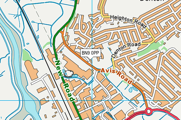 BN9 0PP map - OS VectorMap District (Ordnance Survey)