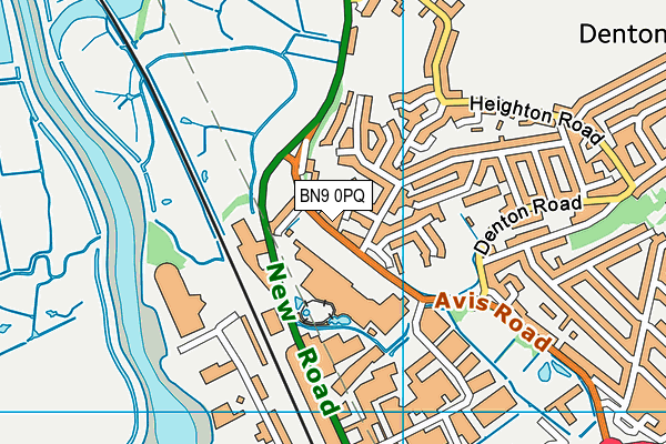 BN9 0PQ map - OS VectorMap District (Ordnance Survey)