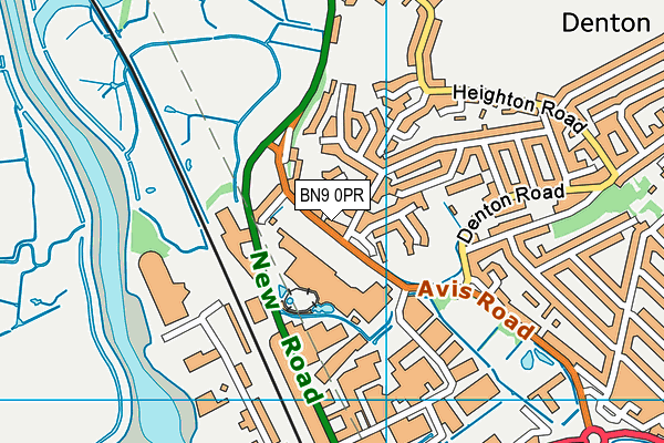 BN9 0PR map - OS VectorMap District (Ordnance Survey)
